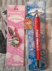 STYLO HELLO KITTY LAS VEGAS AVEC BRELOQUE ET BRELOQUE DE TÉLÉPHONE PORTABLE/BOÎTES EXCLUSIVES - Photo 1 sur 14