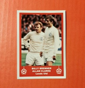 LEEDS UNITED - B BREMNER & A CLARKE - RETRO CHRISTMAS 'FOOTBALL CARD' /GIFT TAG 