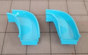 2 Lego Duplo Item Slide short curved teal - Picture 1 of 2