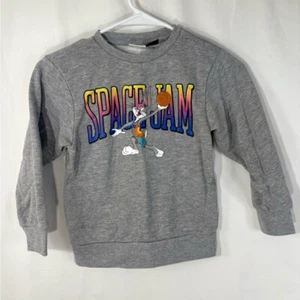 Space Jam: A New Legacy Kids Bugs Bunny and Colorful Graphics in Gray Sweatshirt - Picture 1 of 9