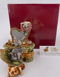 Harmony Kingdom Katze Schmuckkästchen Vix Verne Velvet's Vanity Claire de Lune 2001 - Bild 1 von 9