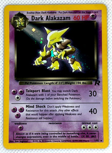 2000 Dark Alakazam 1/82 Holo Rare - Pokemon Team Rocket - Vintage WOTC LP