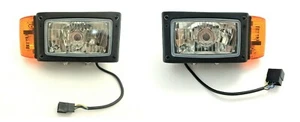 2x Scheinwerfer mit Blinker UNIVERSAL TRAKTOR BAUMASCHINEN SCHLEPPER BAGGER SET  - Bild 1 von 11