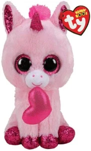 Ty Valentines Beanie Boo's Darling the Pink Unicorn NEW Boo 9” 23cm MWMT Rare  - Picture 1 of 5