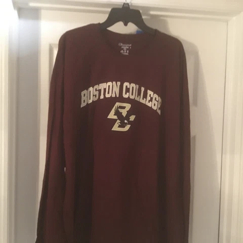 Champion Boston College Eagles Long Sleeved T Shirt New Adult XXL Free Ship Cover