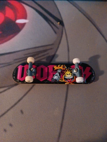 Vintage Tech Deck World Industries - Fingerboard Skateboard -96mm flameboy Cover