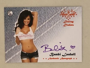 2015 Bench Warmer Daizy Dukez Bambi Lashell Orange Autograph Card Benchwarmer - Picture 1 of 2