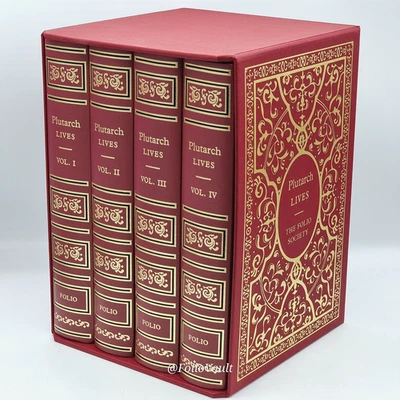 Plutarch: Lives (4v.) - Dryden- Folio Society - Philosophy - 2010 1st ed. - VGC - Image 1 of 4
