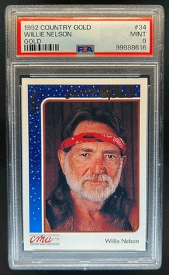 1992 Country Gold Willie Nelson Gold #34 PSA 9 Mint - Image 1 of 2