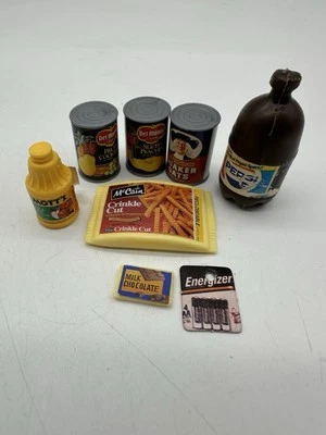 Muñeca Barbie de colección jugar comida comestibles artículos papas fritas refrescos productos enlatados Foto 1 de 4