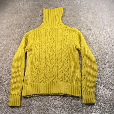 Suéter Lauren Jeans Co Mujer Medio Amarillo Tejido con Cable Cuello Alto Ralph Lauren LR Foto 1 de 4