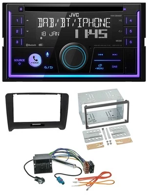 JVC MP3 USB 2DIN DAB Bluetooth CD Autoradio für Audi TT (06-14) Quadlock - Bild 1 von 4