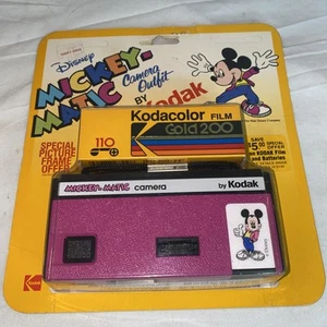 Disney Mickey-Matic 110 Kodak Camera 1988 Memorabilia New Sealed Dark Pink - Picture 1 of 3