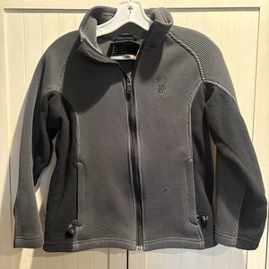 Spyder Black/Gray Youth Zip Up Jacket Medium - Picture 1 of 7