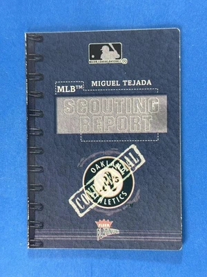 2003 Fleer Platinum MLB Scouting Report #32 MSR Miguel Tejada Athletics #/400 - Image 1 of 2