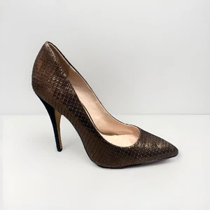 Reiss Myles Bronze Court Shoes Stilettoe Heel Womens Size EU 38 UK 5 US 7.5 - Picture 1 of 10