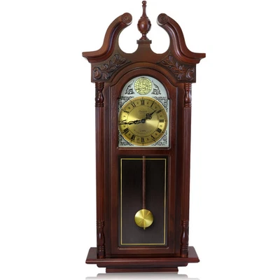 Bedford Clock Collection 38"  Decorative Antique Chiming Dark Brown - Image 1 of 4