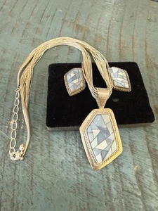 Set collana e orecchini intarsiati in argento sterling Jay King - Foto 1 di 6