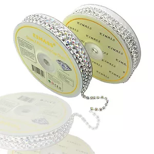 EIMASS® 3575 Grade A Rhinestone Cup Chain, Glass Diamante Crystals Trimming - Picture 1 of 34