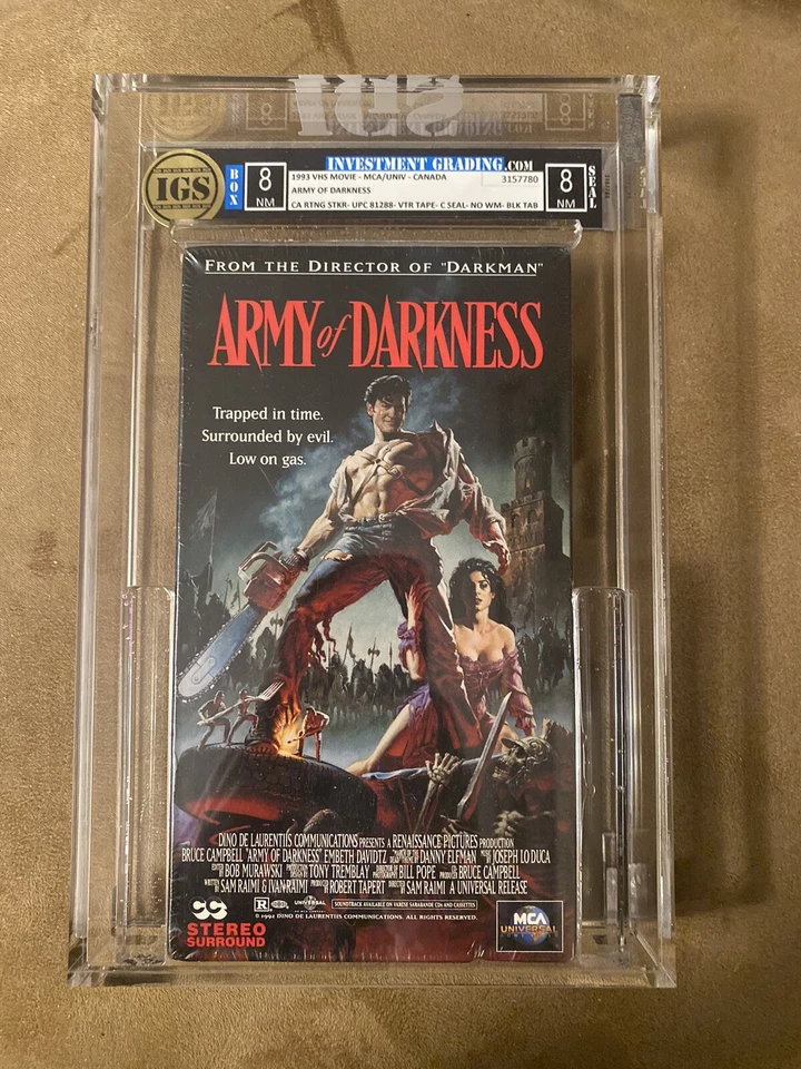 Army Of Darkness IGS Graded VHS Tape 1993 Canada First Print RARE Foto 1 de 4