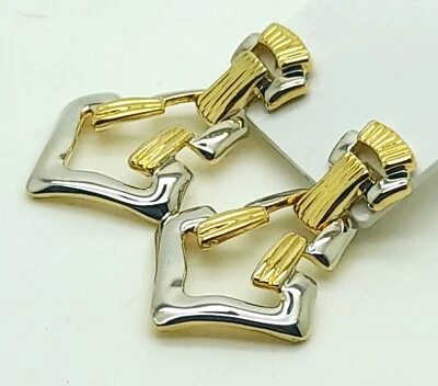 E751 большой винтажный стиль серебро/золото модные ювелирные изделия зажим подвеской металлические серьги - Изображение 1 из 4