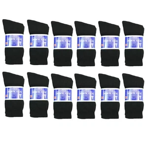 Nuevos calcetines crew para diabéticos salud circulatoria algodón ajuste suelto parte superior 12 pares - Imagen 1 de 14