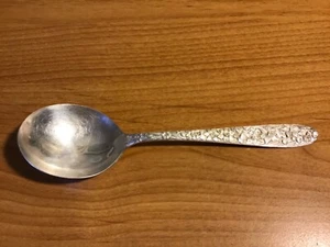 Silverplate National Silver Co. NARCISSUS ROUND BOWL SOUP SPOON 7" - Picture 1 of 6