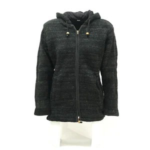 Strickjacke Wolljacke Wolle Schwarz Grau Beige Größe S,M,L,XL Natur - Bild 1 von 28