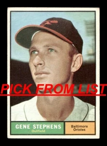 1961 Topps Baseball 3-466 VG-EX Pick From List All PICTURED qq5 - Picture 1 of 423
