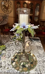 Wedding Centerpiece moss, rock, floral candle mat, quantity 31 total-read descri - Picture 1 of 5
