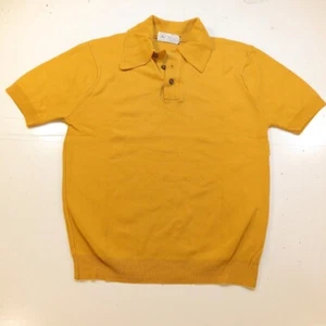 VINTAGE CASTLELORD BAN-LON BANLON KNIT POLO SWEATER SHIRT Boys 16 ( L ) Yellow  - Picture 1 of 4