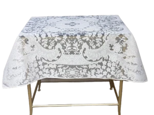 40 inch Square Lace Tablecloth with Floral design. Table topper for small tables - Picture 1 of 5