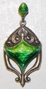 Art Nouveau Silver & Enamel Pendant by Queensway Tiffanys Tudric Arts & Crafts - Picture 1 of 1