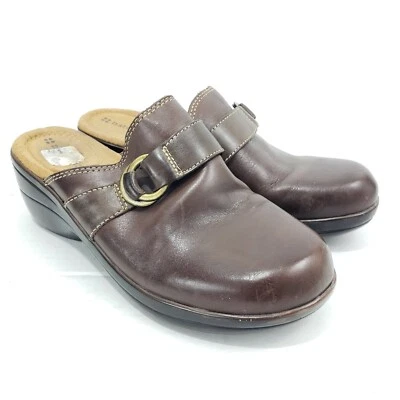 Naturalizer Women's Clog Mules Size 7 Brown Leather Slip On  - Image 1 of 4