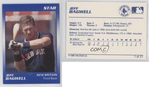 1990 Star New Brittain Red Sox Jeff Bagwell #1 HOF