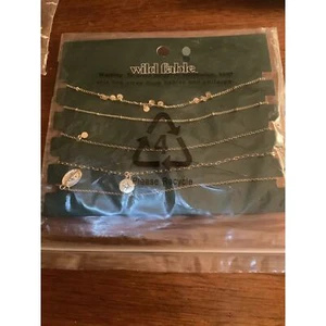 Chain Choker Necklace Set 5pc - Wild Fable Gold - Picture 1 of 2