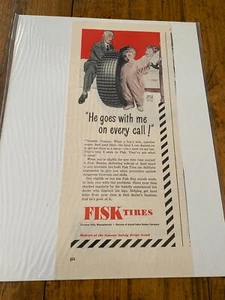 Neumáticos Fisk 1946 vintage Doctor Making House anuncio de llamada - Imagen 1 de 1