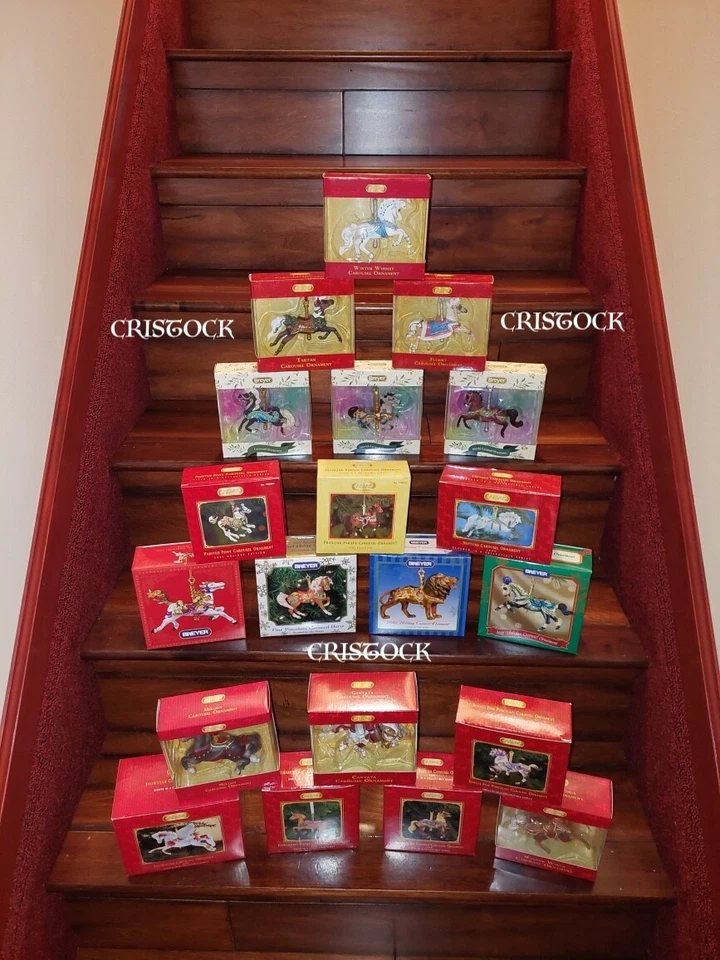 20 PC BREYER CAROUSEL CHRISTMAS ORNAMENT LOT  2000 -- 2021    MINUS 2010 & 2013 - Image 1 of 1