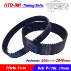HTD-8M Timing Belts Lengt 264-2848mm Pitch 8mm Close Loop Rubber Belt Width 20mm