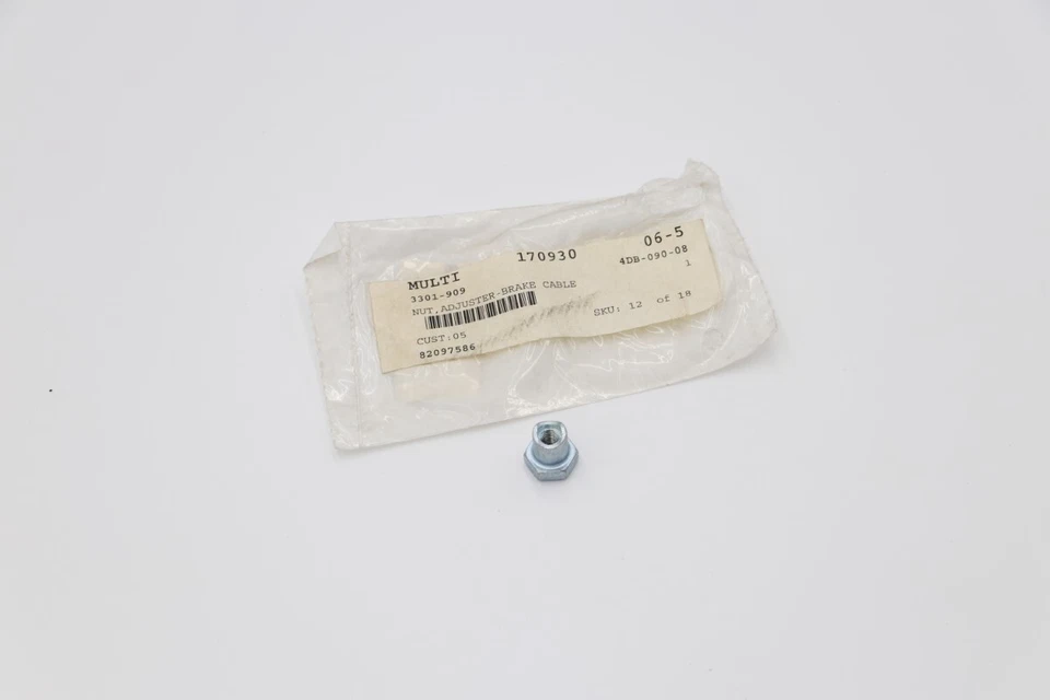 NOS OEM ARCTIC CAT NUT ADJUSTER - BRAKE CABLE 3301-909 - Image 1 of 1