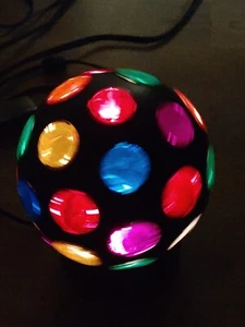 Lumaseries REVOLVING DISCO LIGHT BALL 8" Missing 1 Color Round Sm Panel - Picture 1 of 3