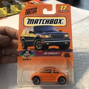 MatchBox 1997 VW Concept 1 Volkswagen BUG escarabajo MB17 Tailandia fundido a presión - Imagen 1 de 7