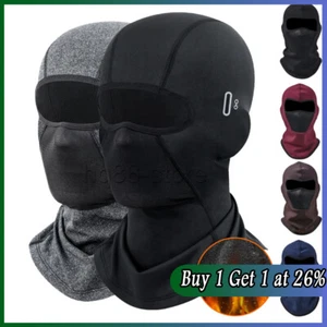 Winter Thermal Motorcycle Balaclava Windproof Ski Full Face Mask Hood Helmet Hat - Picture 1 of 25