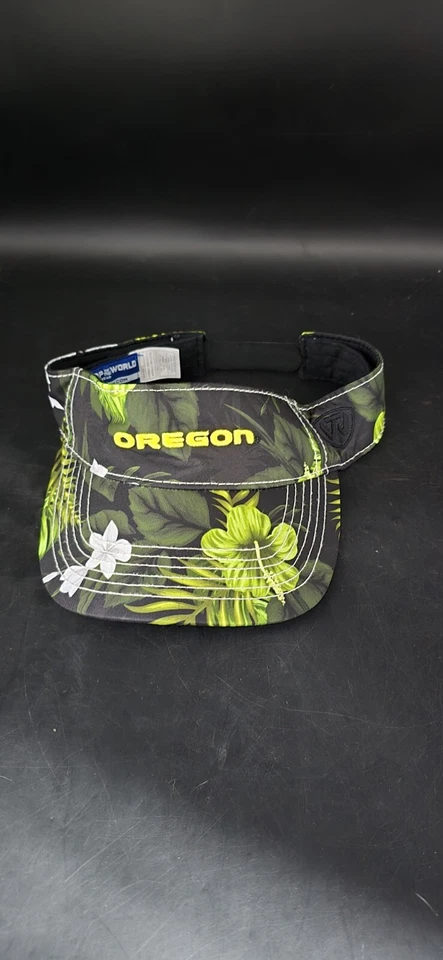 OREGON DUCKS Negro/Amarillo ESTILO HAWAIANO COLLEE VISERA Fútbol Golf Sombrero Fan Cap Foto 1 de 4