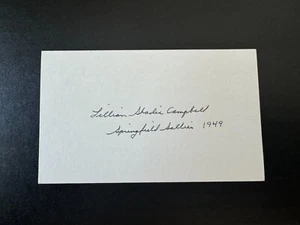 AAGPL Signed Baseball Autograph - Lillian Campbell Springfield Sallies 1949 - Picture 1 of 1