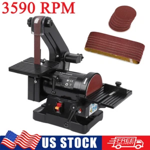 Belt Disc Sander Combo 5" Disc Sander & 1"x30" Belt Sander 2.1A w/ Sanding Paper - Picture 1 of 12