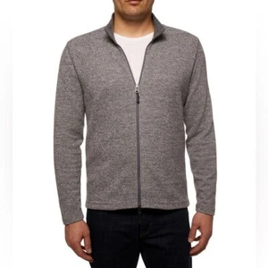 Robert Graham Baldini Long Sleeve Knit Cardigan Sweater Men's Medium Gray Zipper - Picture 1 of 12