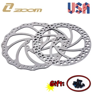 Rotores ZOOM 140/160/180/203 mm MTB freno de disco bicicleta bicicleta 6 pernos rotor acero EE. UU. - Imagen 1 de 16