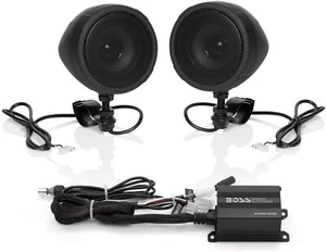 BOSS MCBK420B 3" Bluetooth Motorcycle/UTV Speaker 600 Watts Amplified System - Picture 1 of 5
