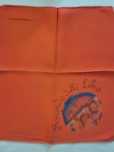 Handkerchief Ricardo Della Libia Vintage Souvenir red w print - Picture 1 of 3